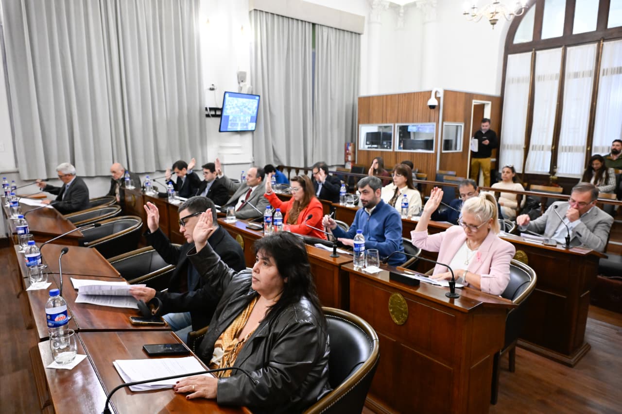 Recinto de la Honorable Cámara de Senadores de la Provincia de Entre Ríos durante el desarrollo de la sesión ordinaria.